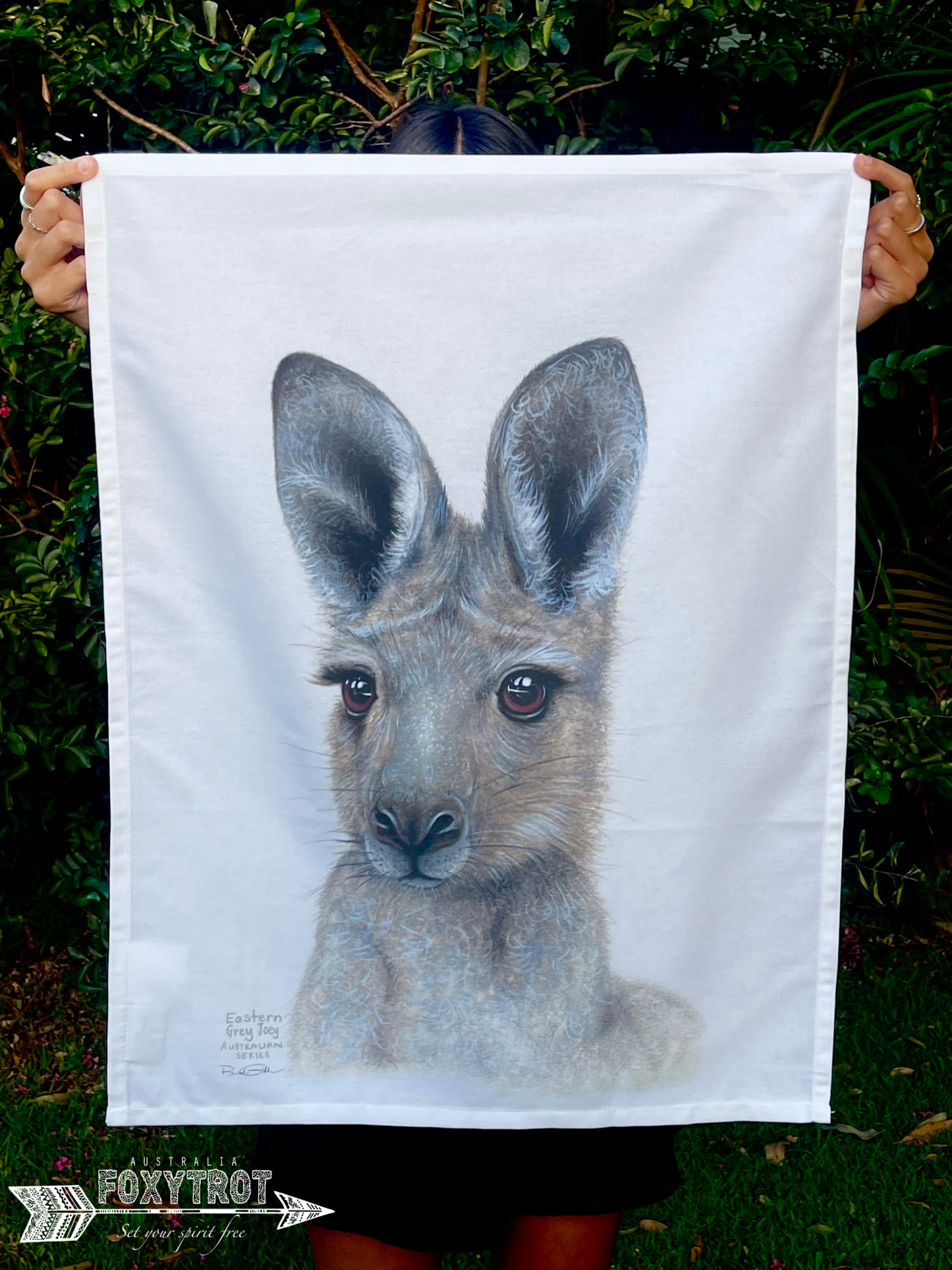 Eastern Grey Joey Tea Towel