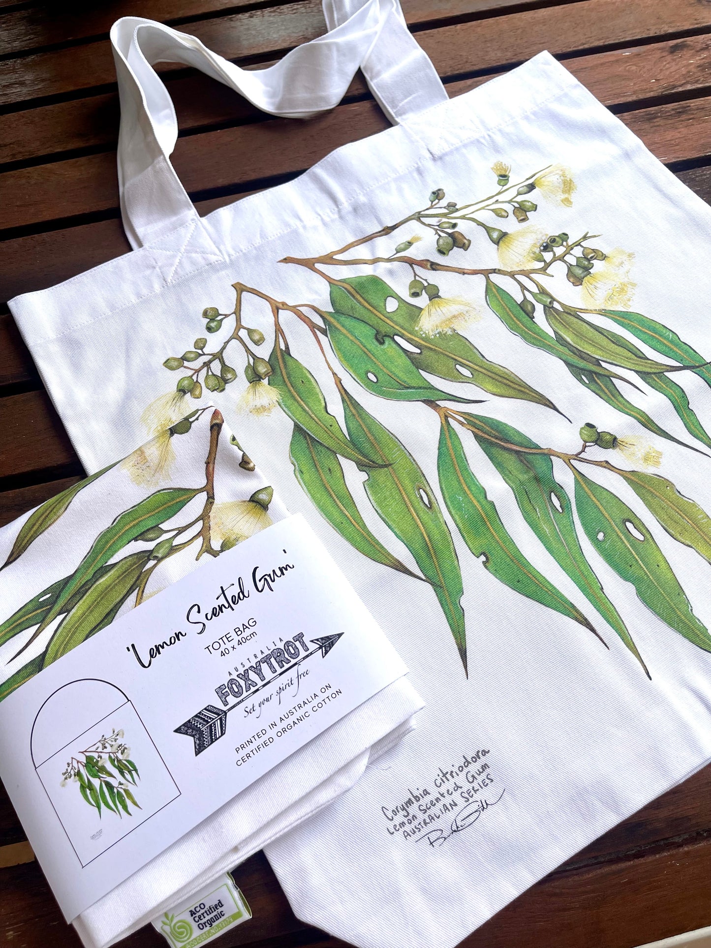Lemon Scented Gum Cotton Tote Bag