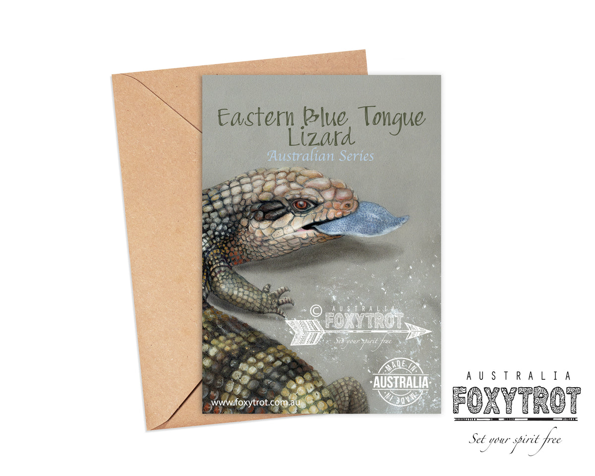 Eastern Blue Tongue Lizard Card