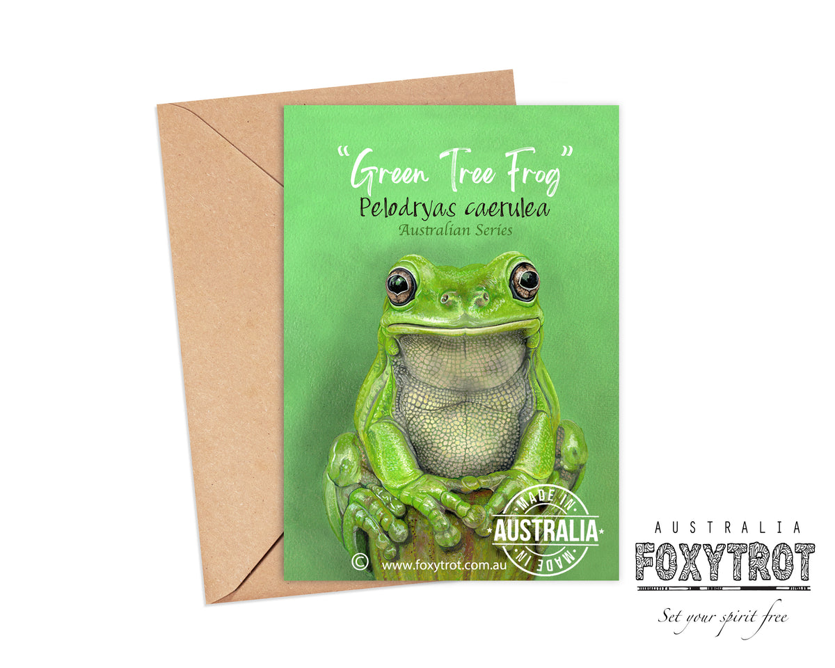 Green Tree Frog Card