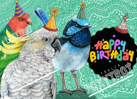 Happy Birthday Feathered Friends Card