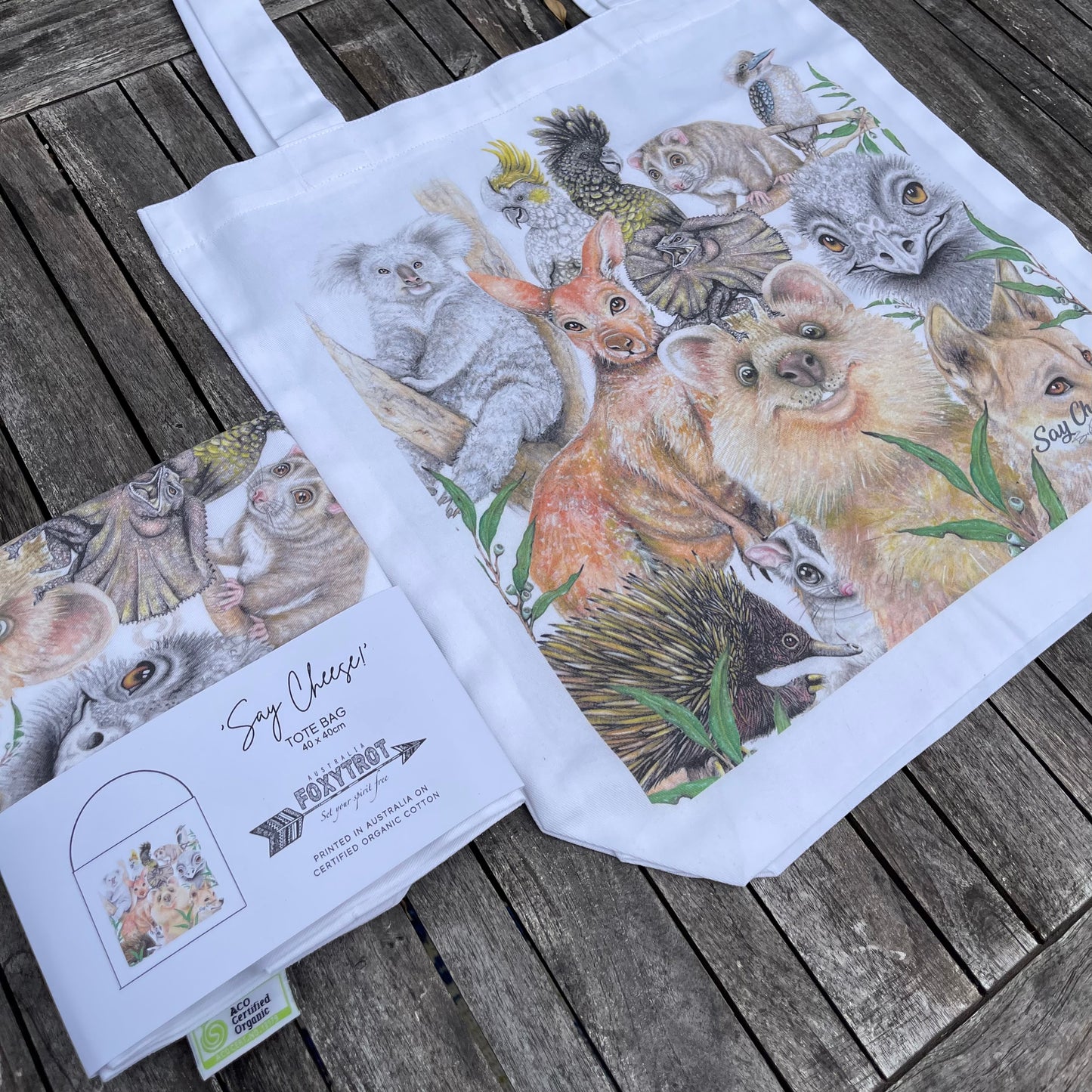 Say Cheese Cotton Tote Bag