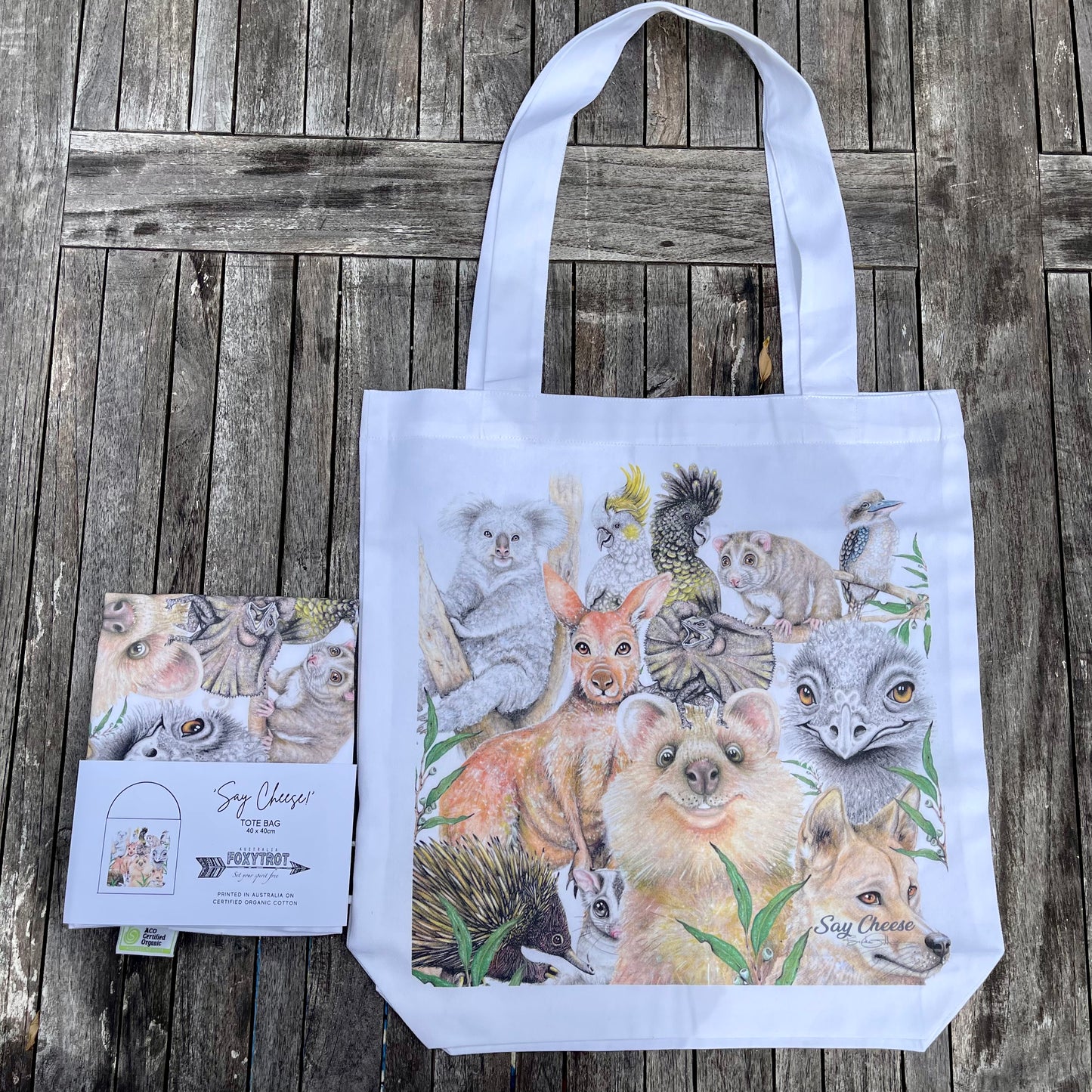 Say Cheese Cotton Tote Bag