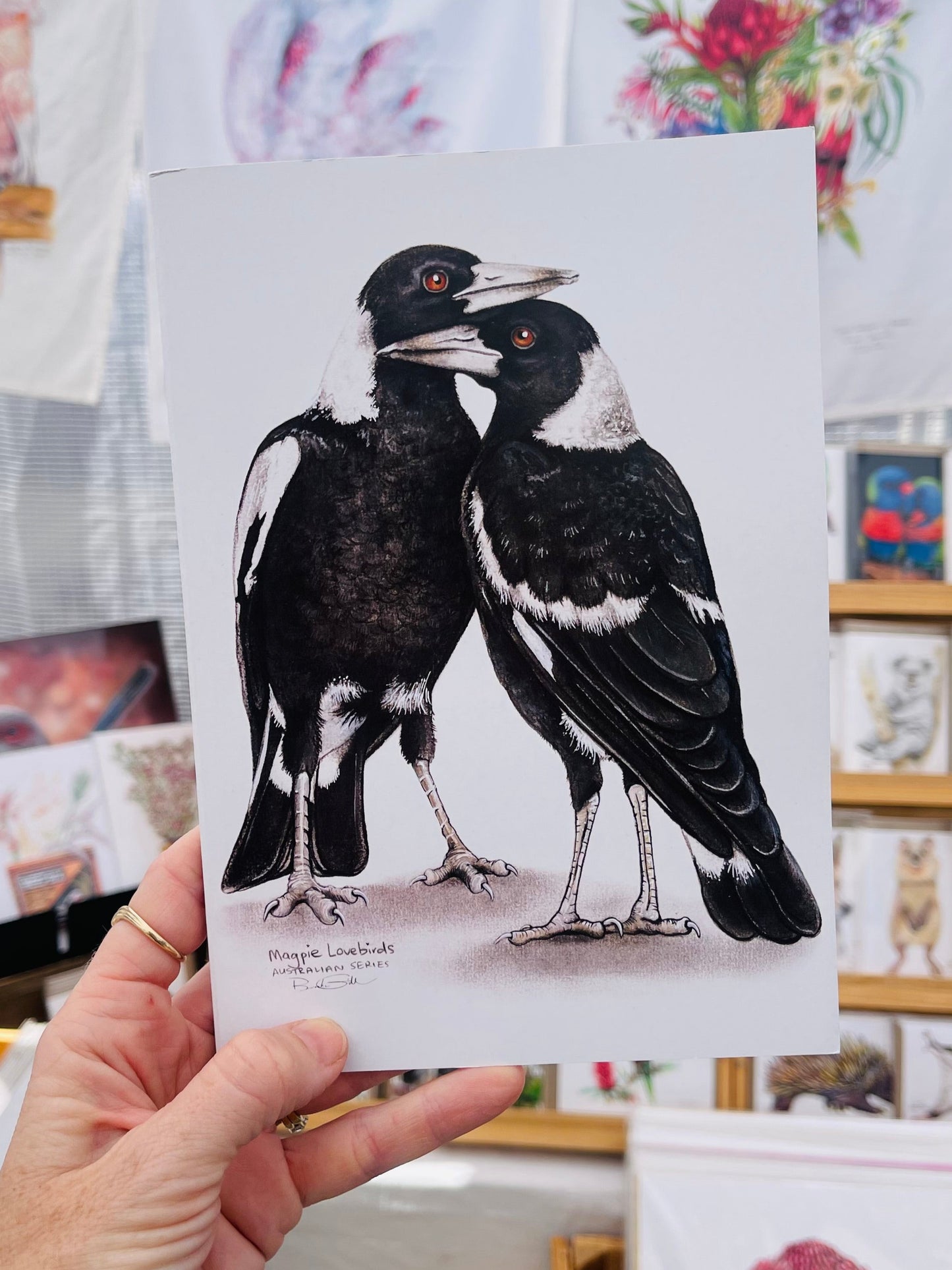 Magpie Lovebirds A5 Notebook