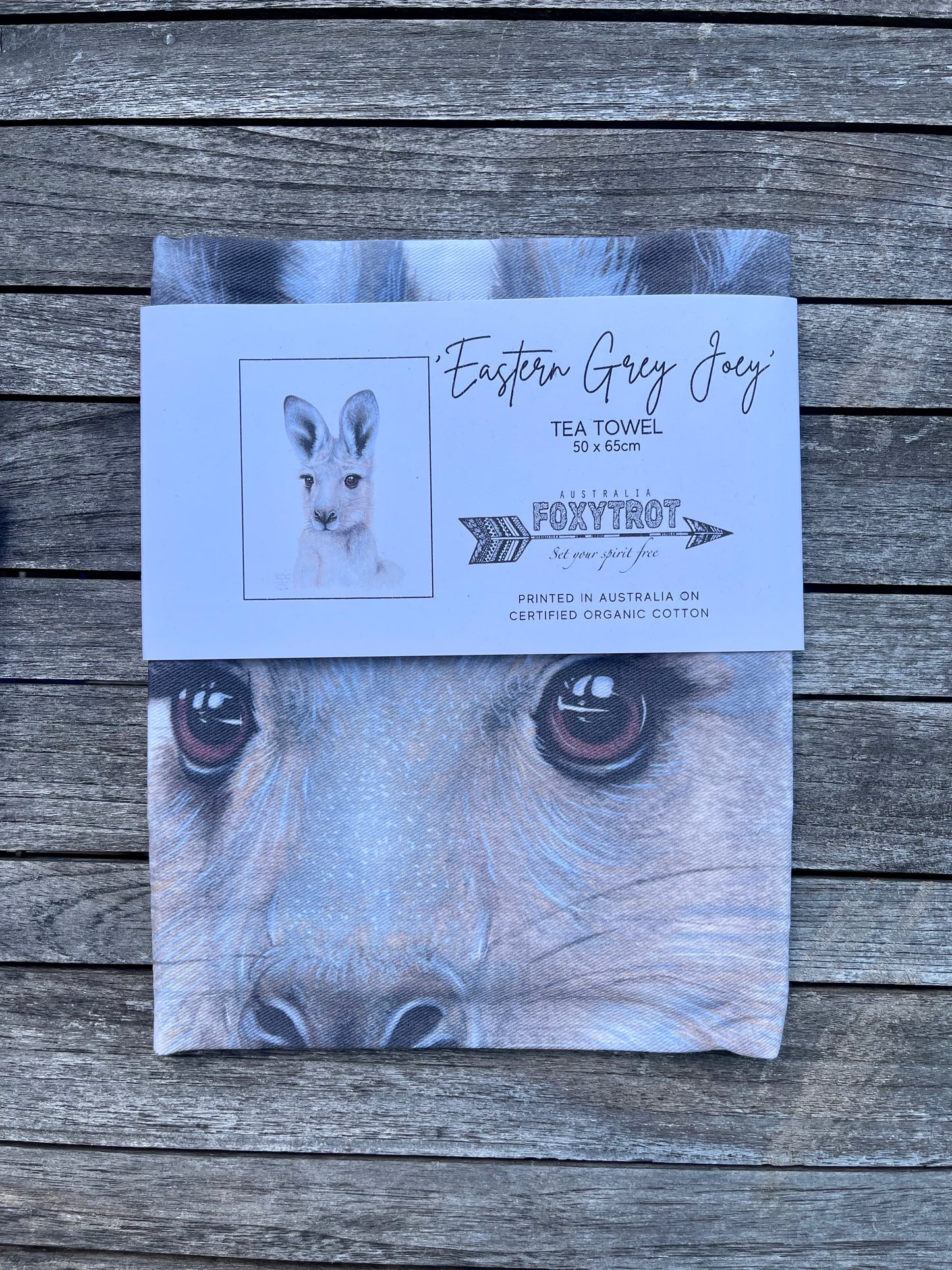 Eastern Grey Joey Tea Towel