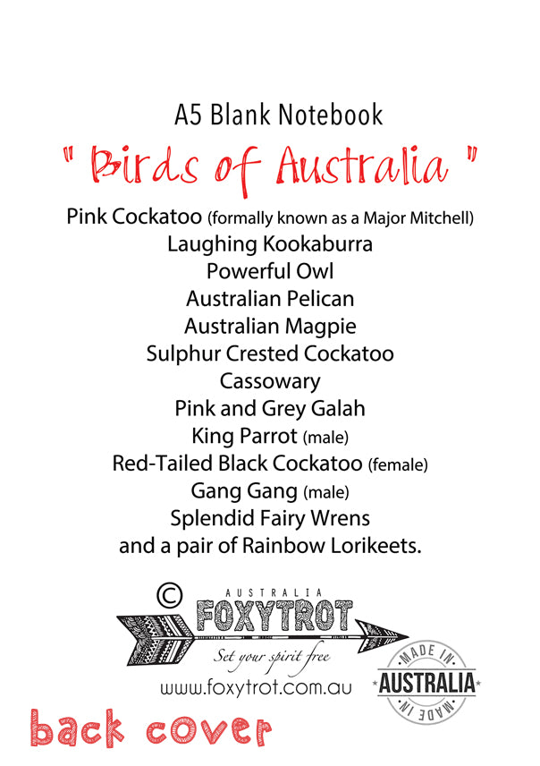 Birds of Australia A5 Notebook