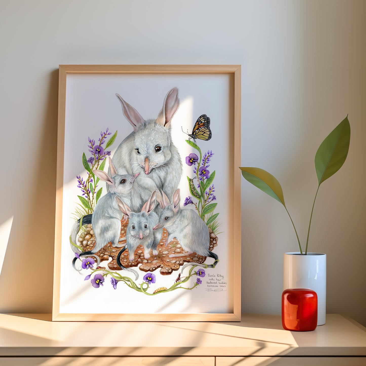 Bonnie Bilby with her beloved babies