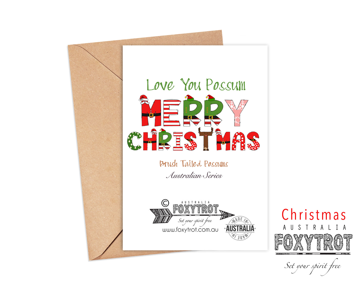 Love you Possum Christmas Card