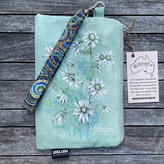 Flannel Flower Clutch