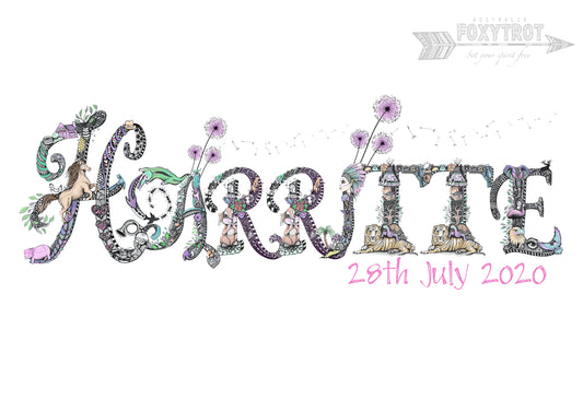 Custom Name Sample - NO ILLUSTRATION