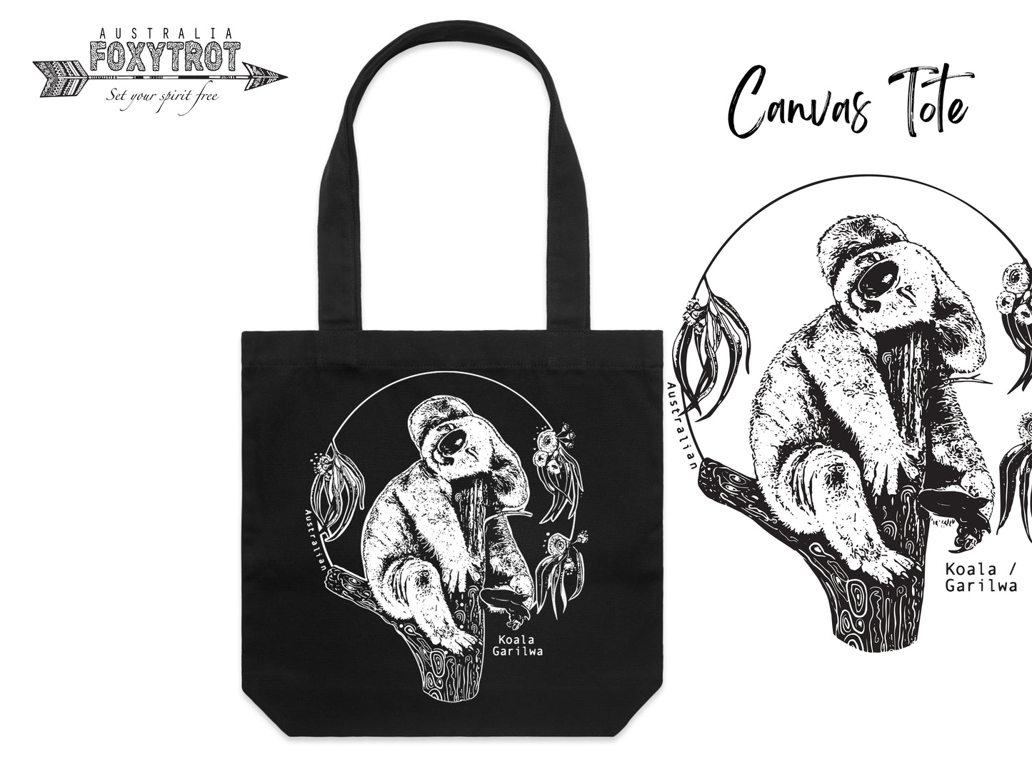 Koala Canvas Tote Bag