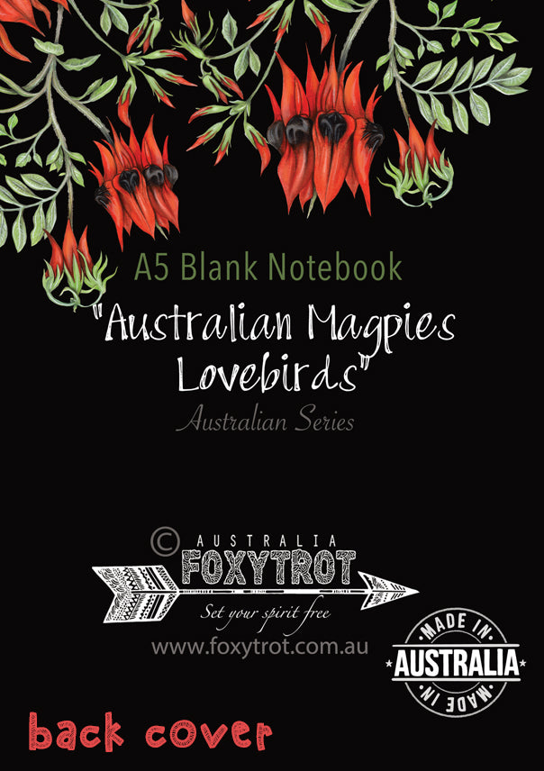 Magpie Lovebirds A5 Notebook