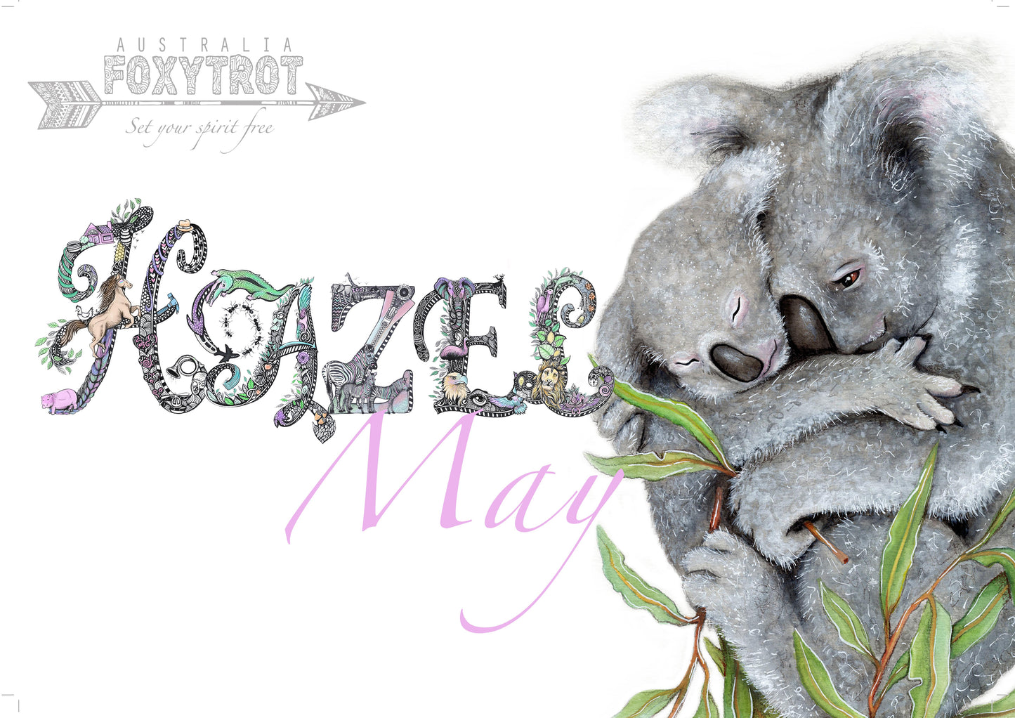 Custom Name Sample - HUGGING KOALAS