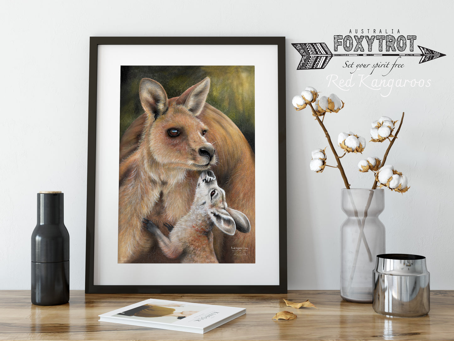 Red Kangaroo and Joey
