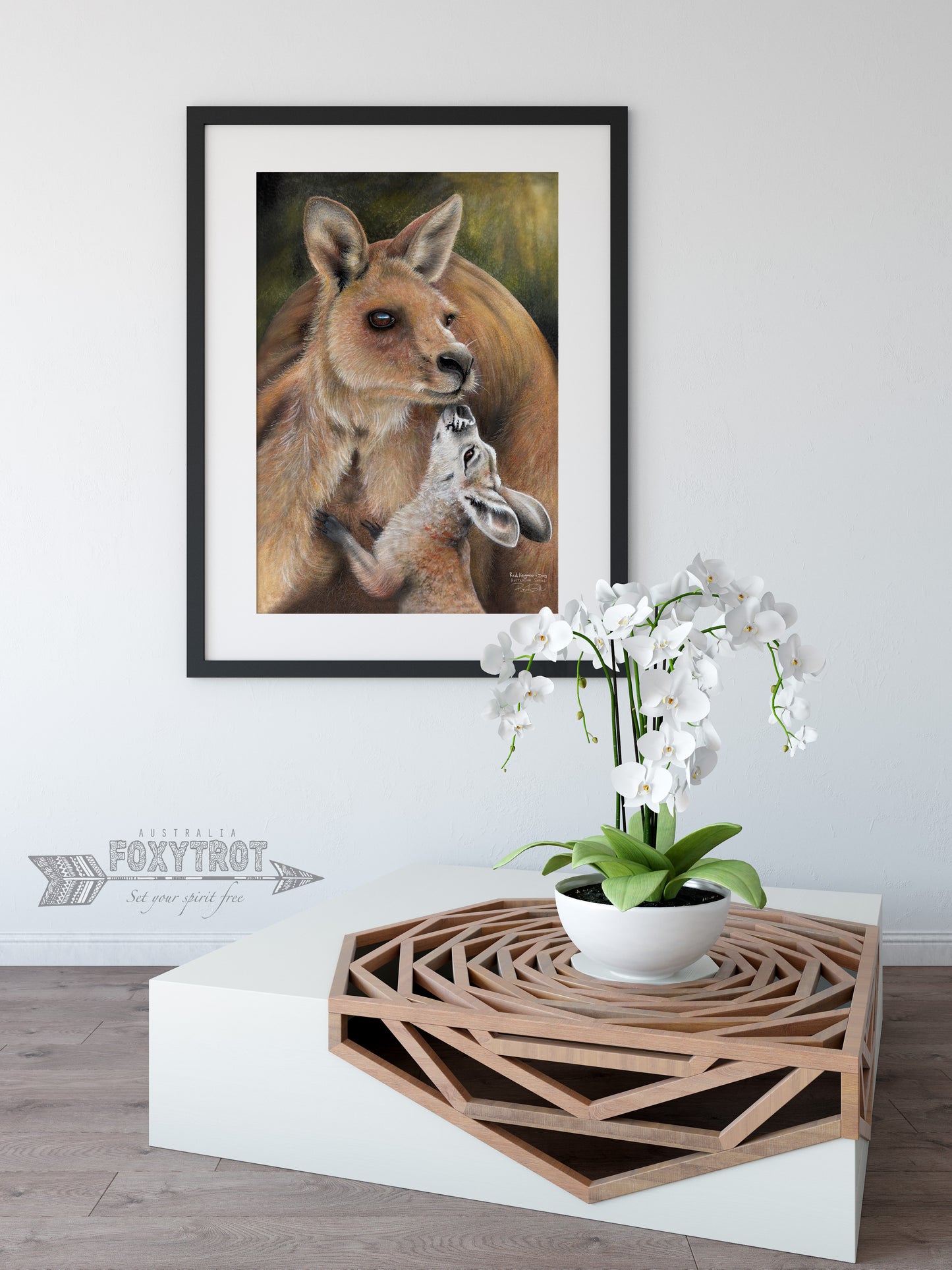 Red Kangaroo and Joey