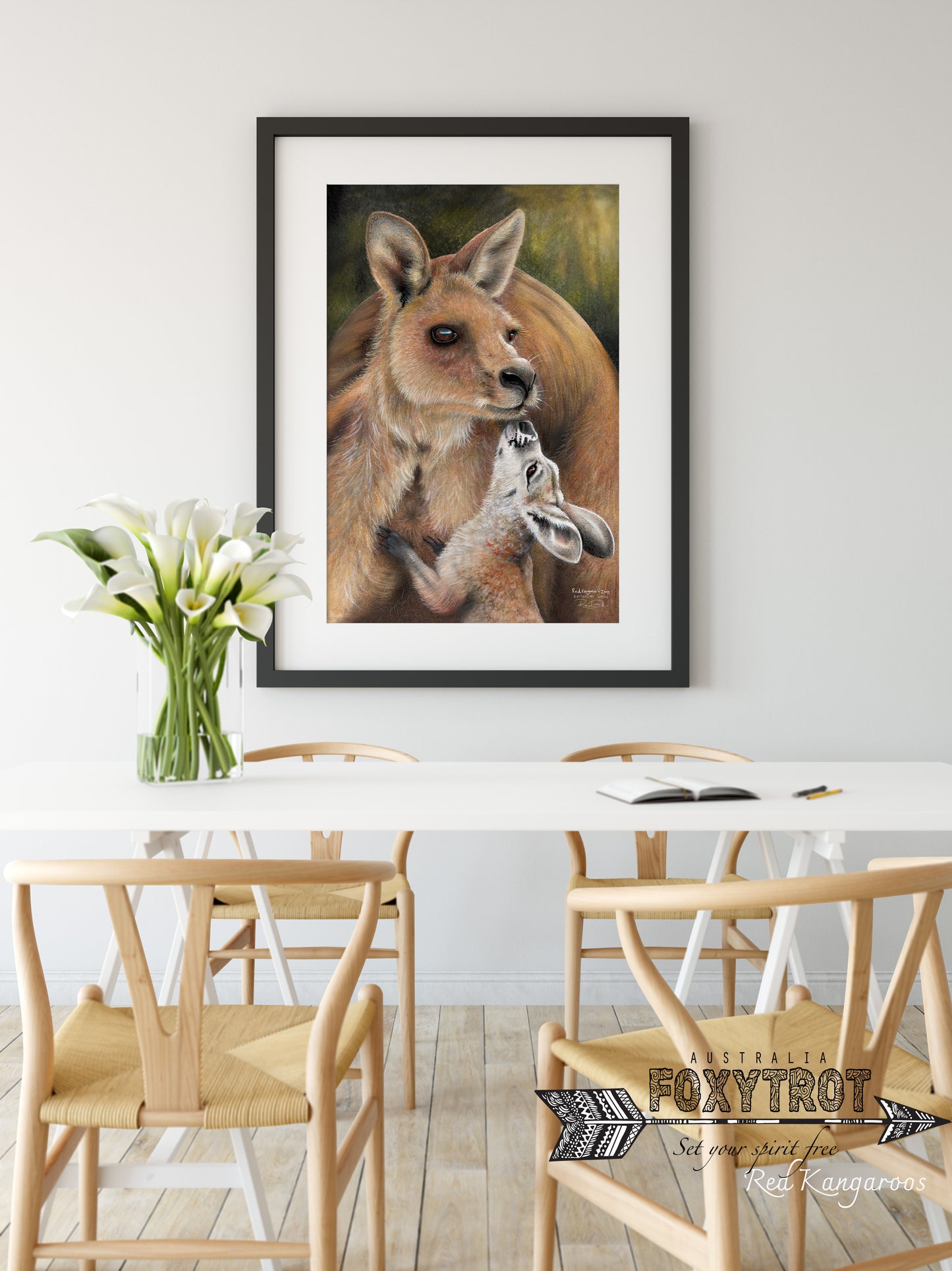 Red Kangaroo and Joey