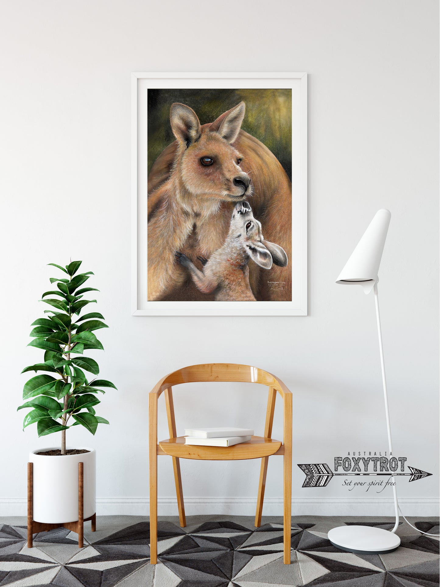 Red Kangaroo and Joey