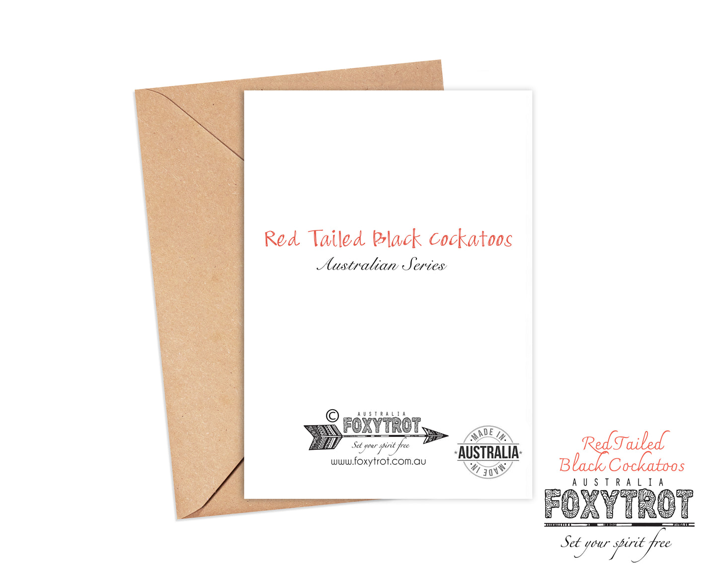 Red Tailed Black Cockatoos Card