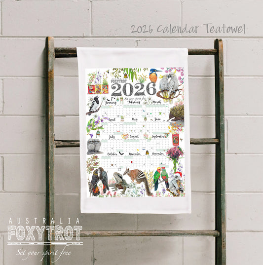 2026 Calendar Tea Towel