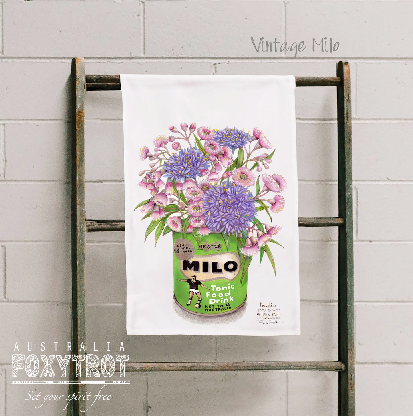 Vintage Milo Tea Towel