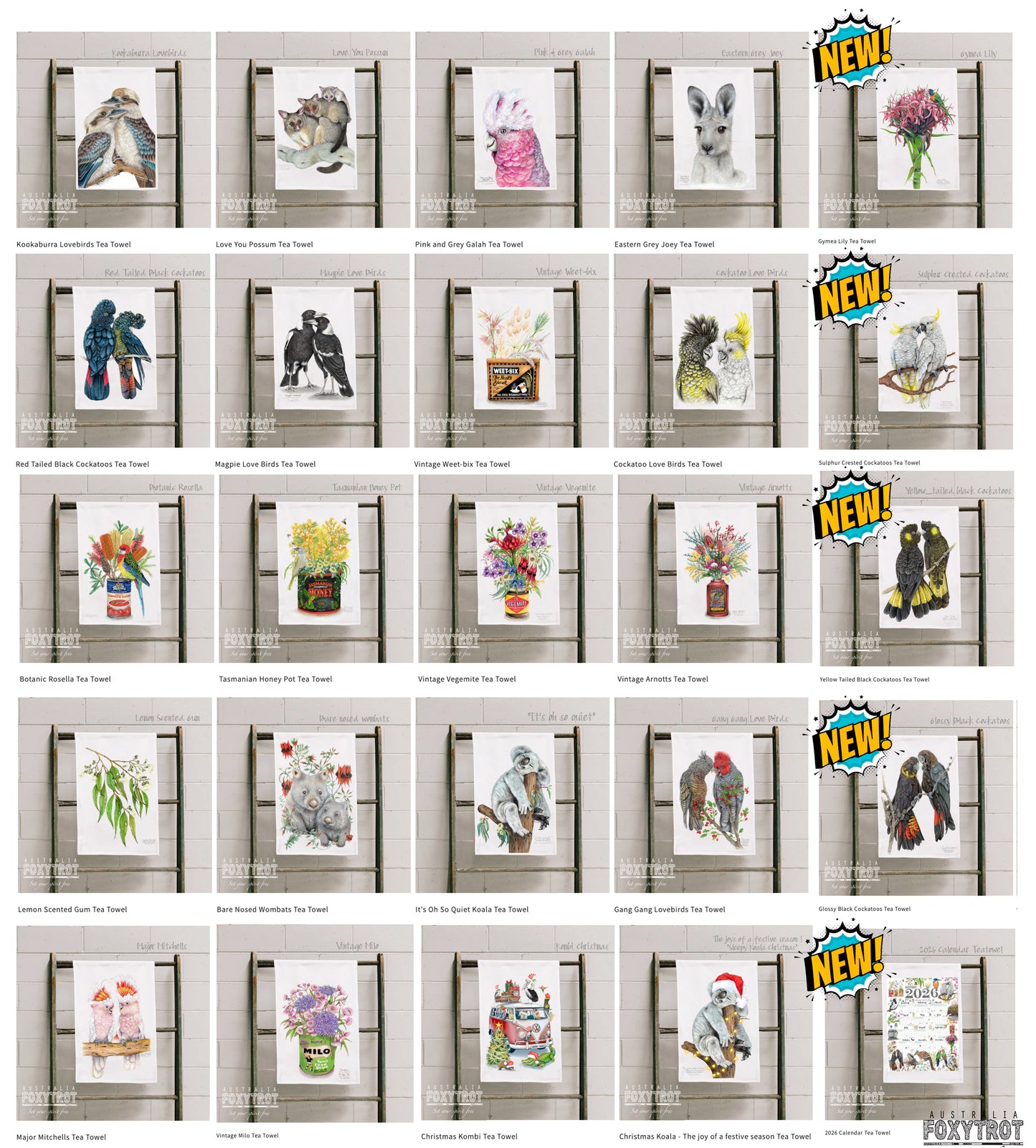 King Parrots Tea Towel