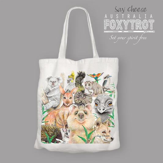 Say Cheese Cotton Tote Bag