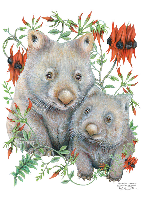 Bare Nosed Wombats A5 Notebook
