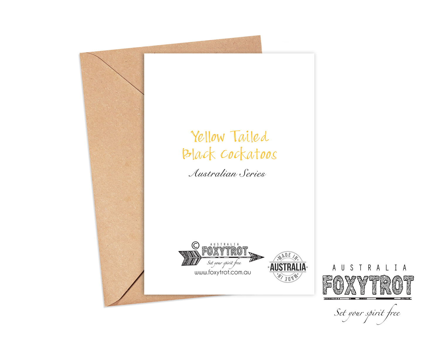 Yellow Tailed Black Cockatoos Card
