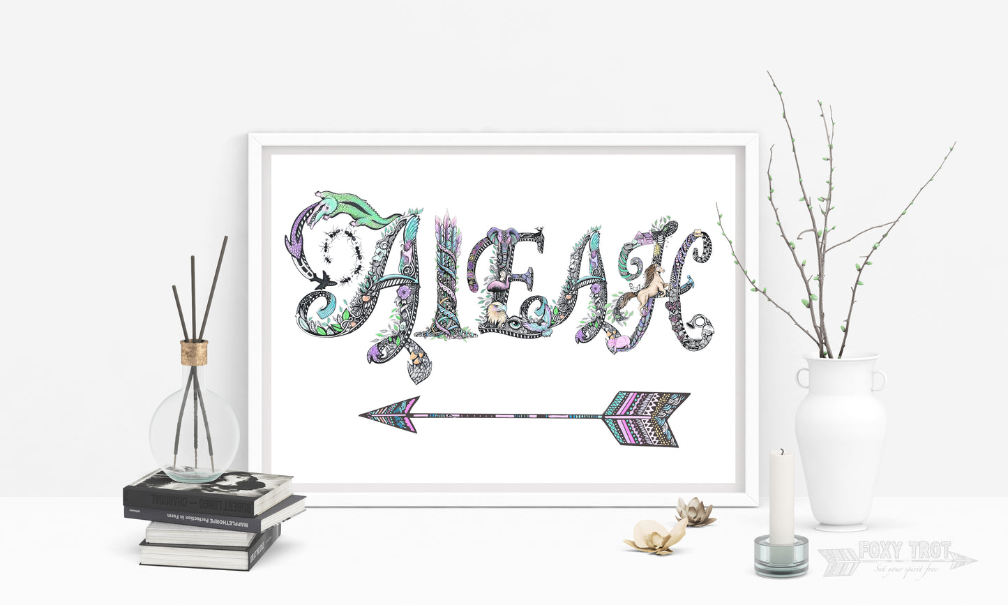 Custom Name Sample - NO ILLUSTRATION