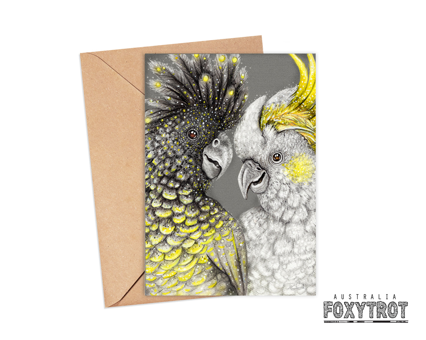 5 pack of Lovebird Cards