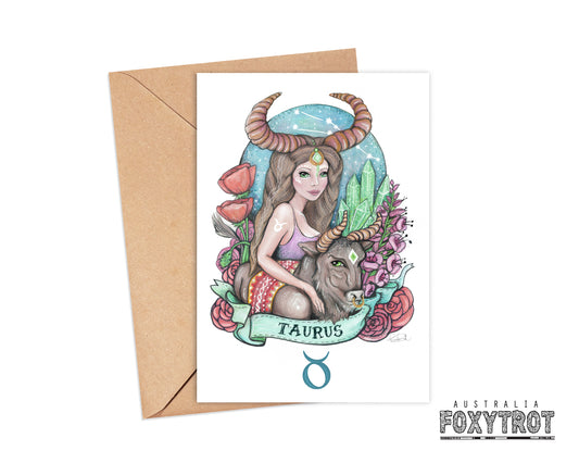 Zodiac Taurus Card