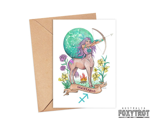 Zodiac Sagittarius Card