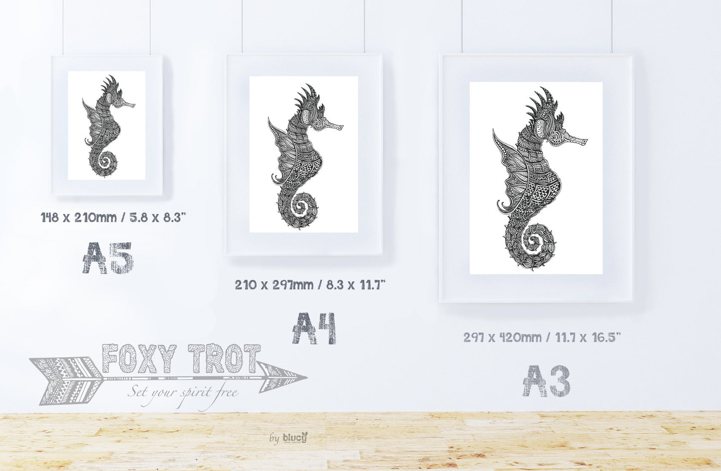 Seahorse Monochrome