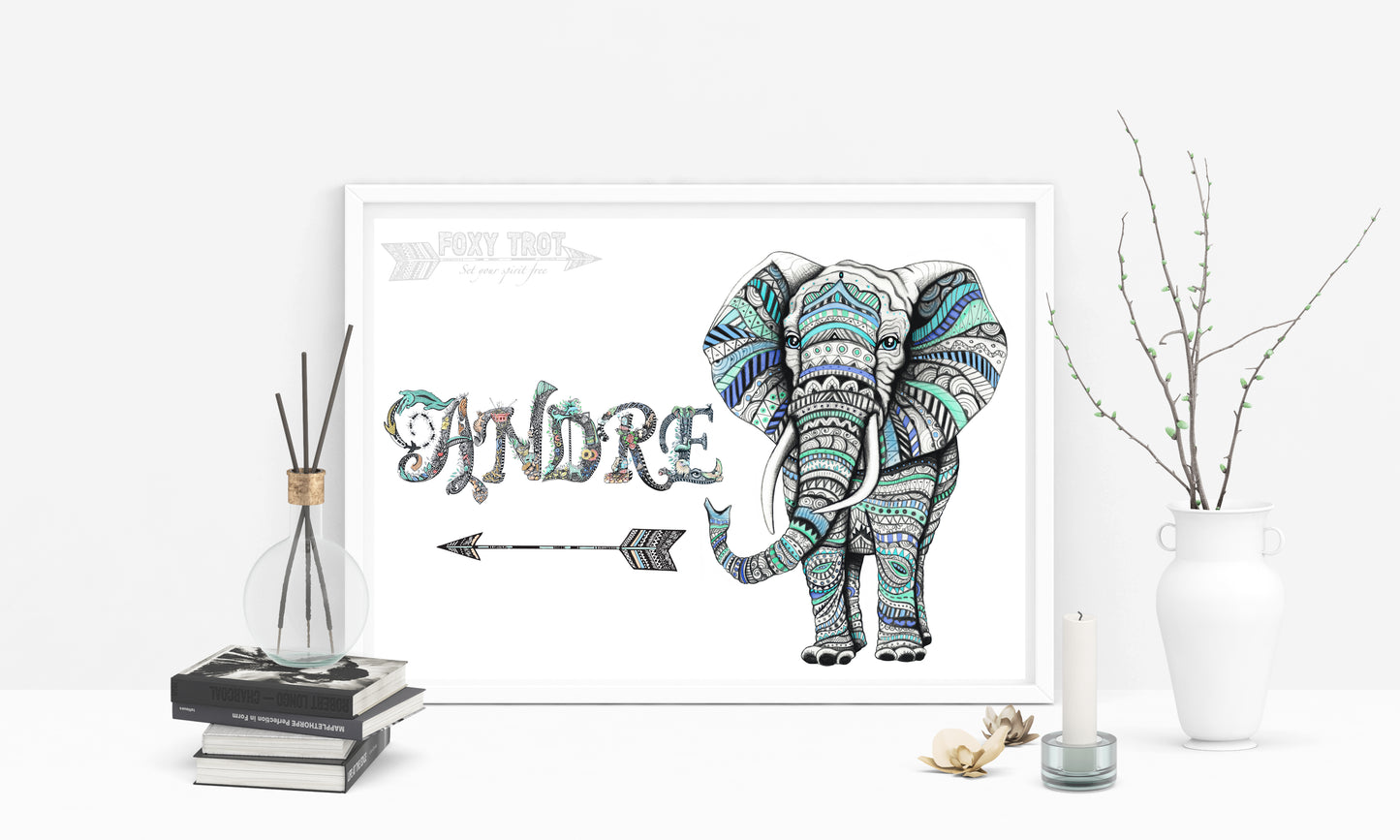 Custom Name Sample - ELEPHANT / Boy
