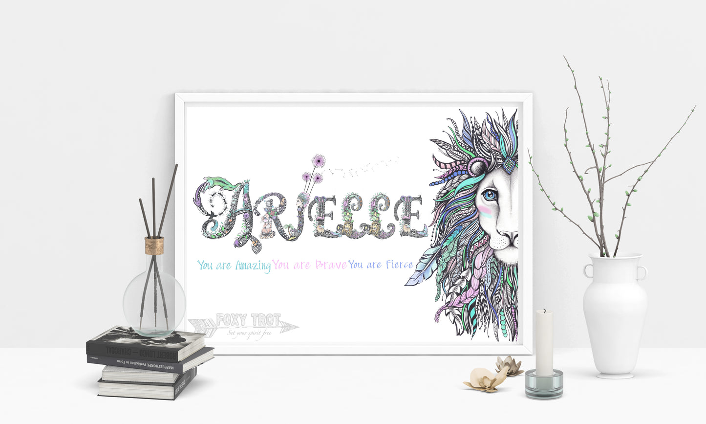 Custom Name Sample - LION / Girl