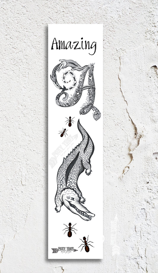 Inspirational Alphabet Bookmark A