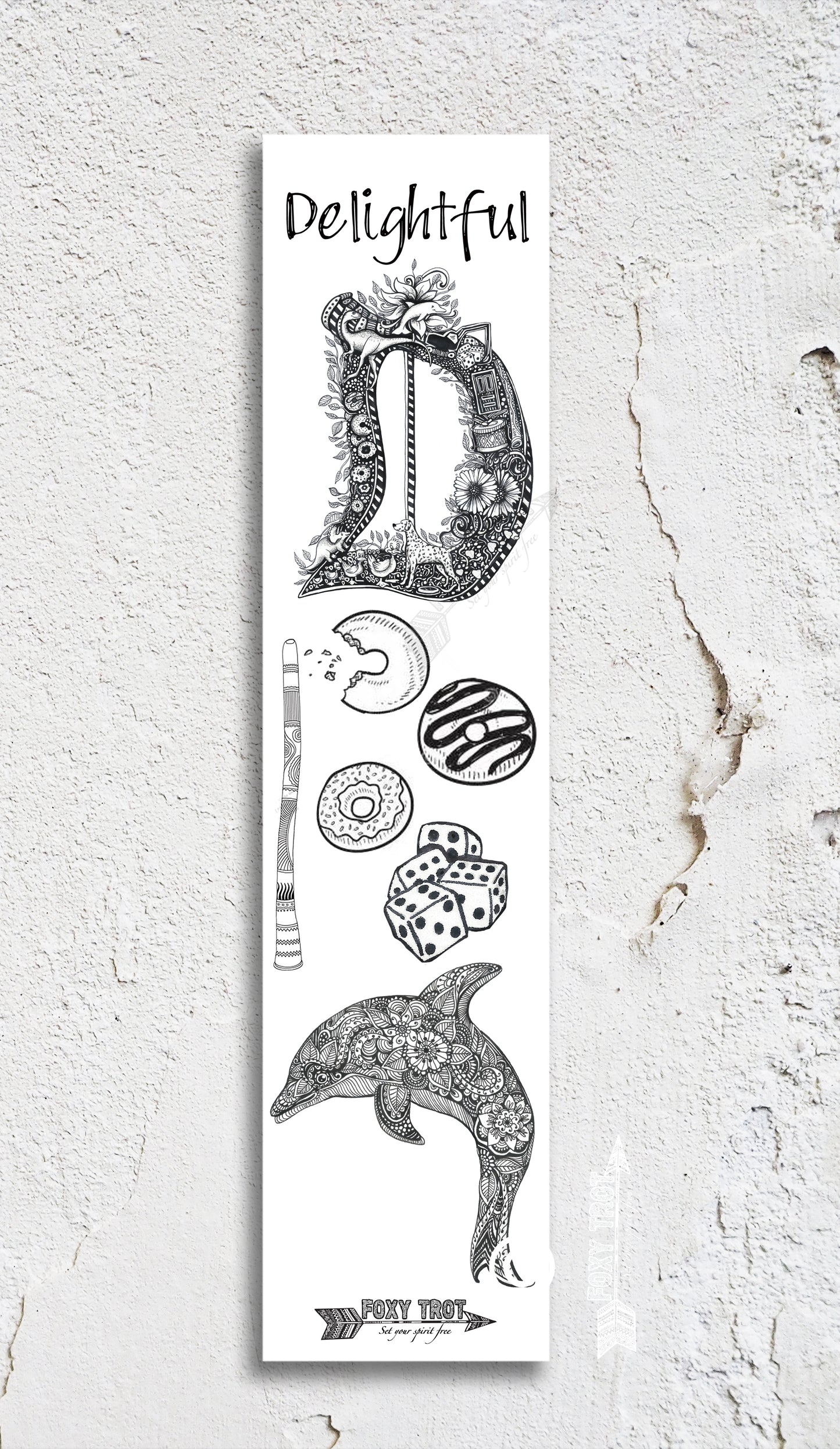 Inspirational Alphabet Bookmark D
