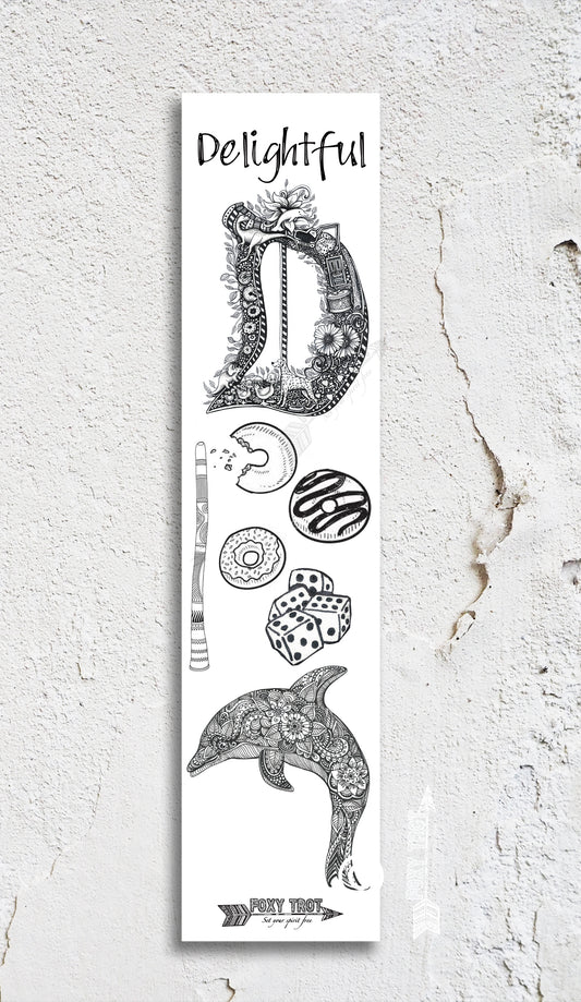 Inspirational Alphabet Bookmark D