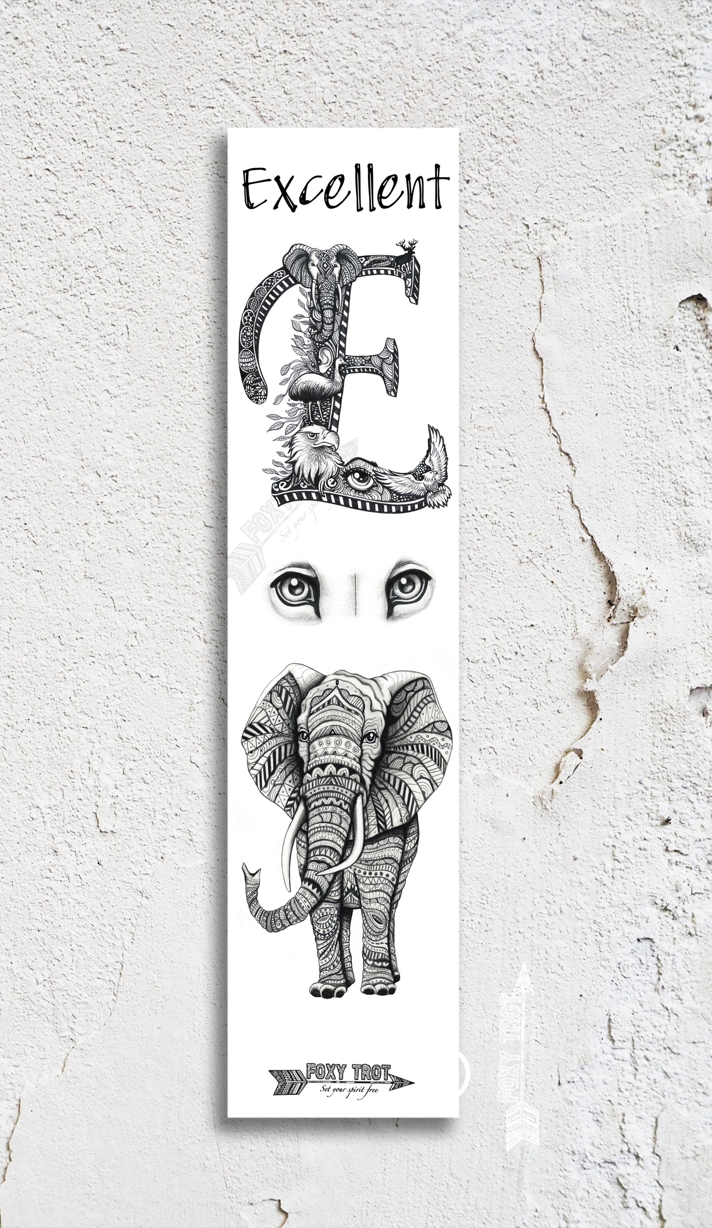 Inspirational Alphabet Bookmark E