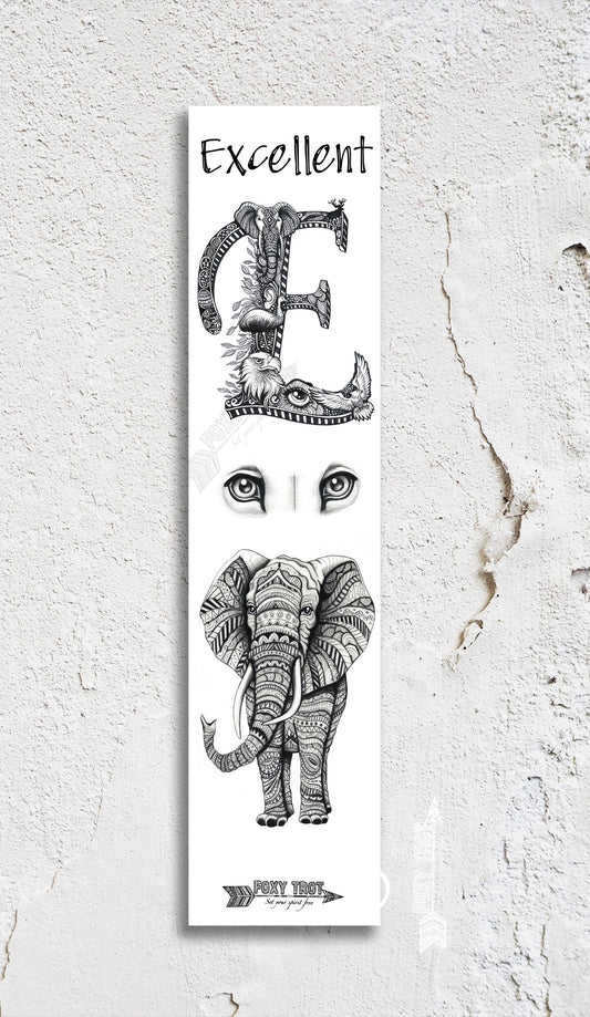 Inspirational Alphabet Bookmark E