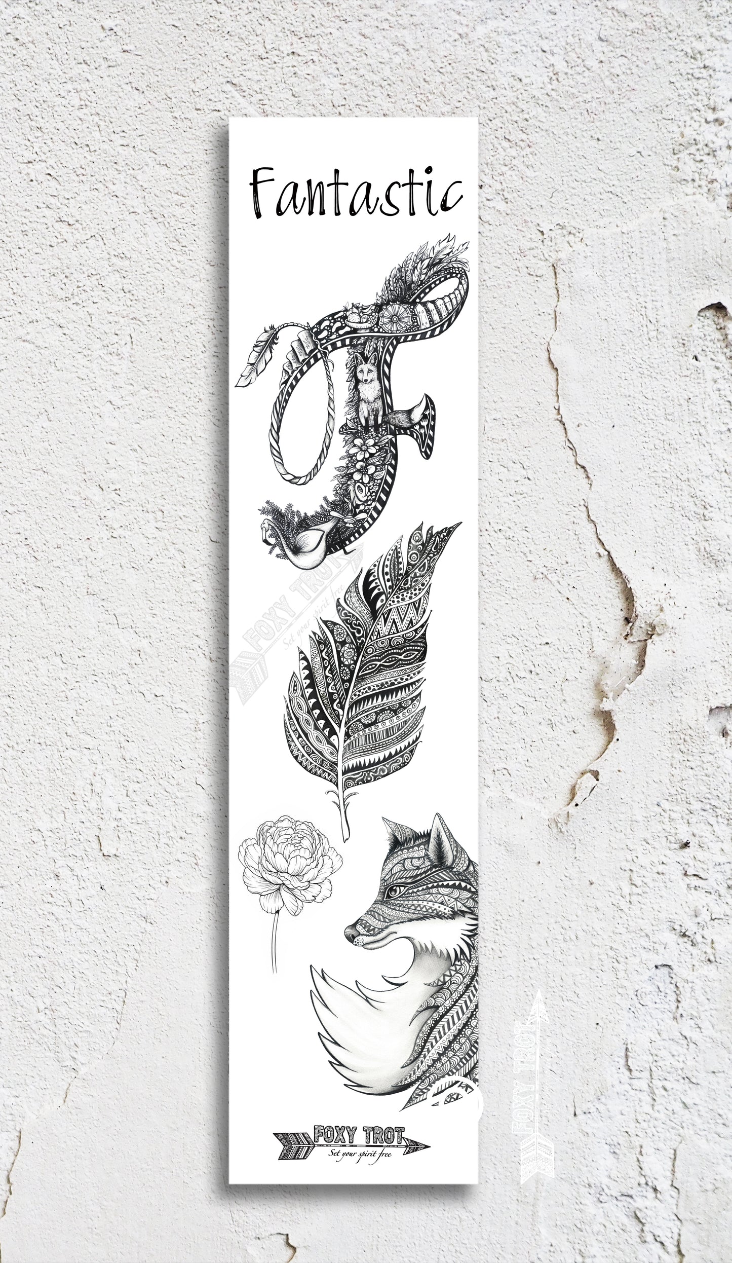 Inspirational Alphabet Bookmark F
