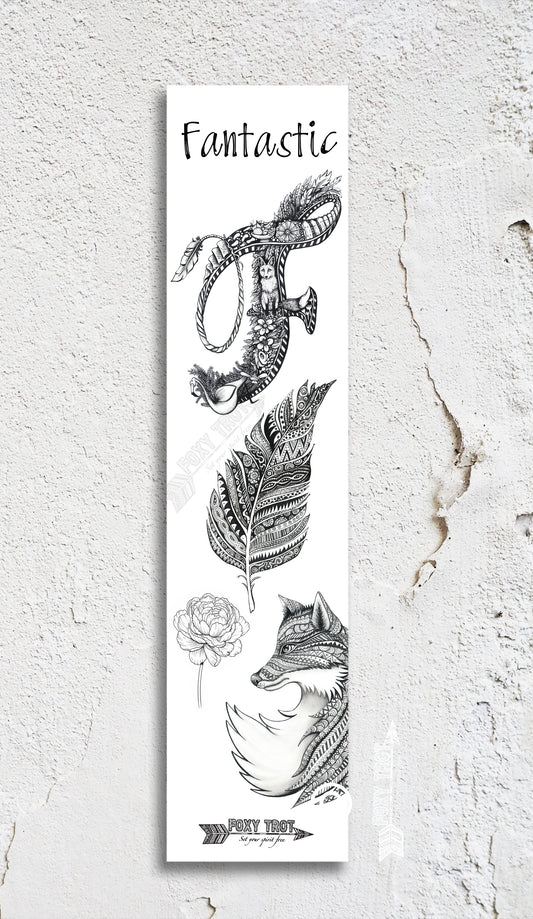 Inspirational Alphabet Bookmark F