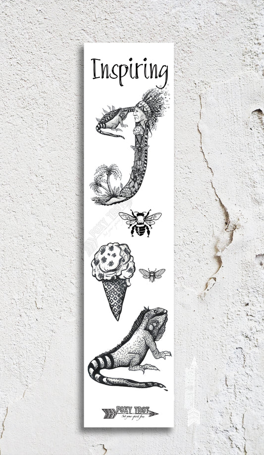 Inspirational Alphabet Bookmark I