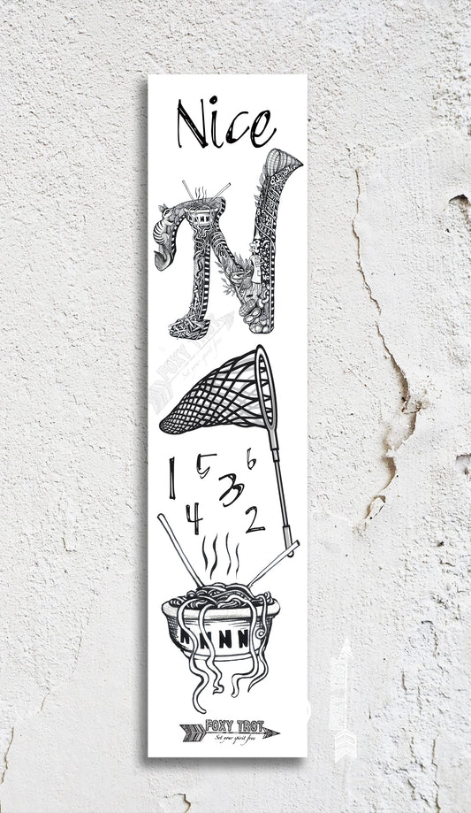 Inspirational Alphabet Bookmark N