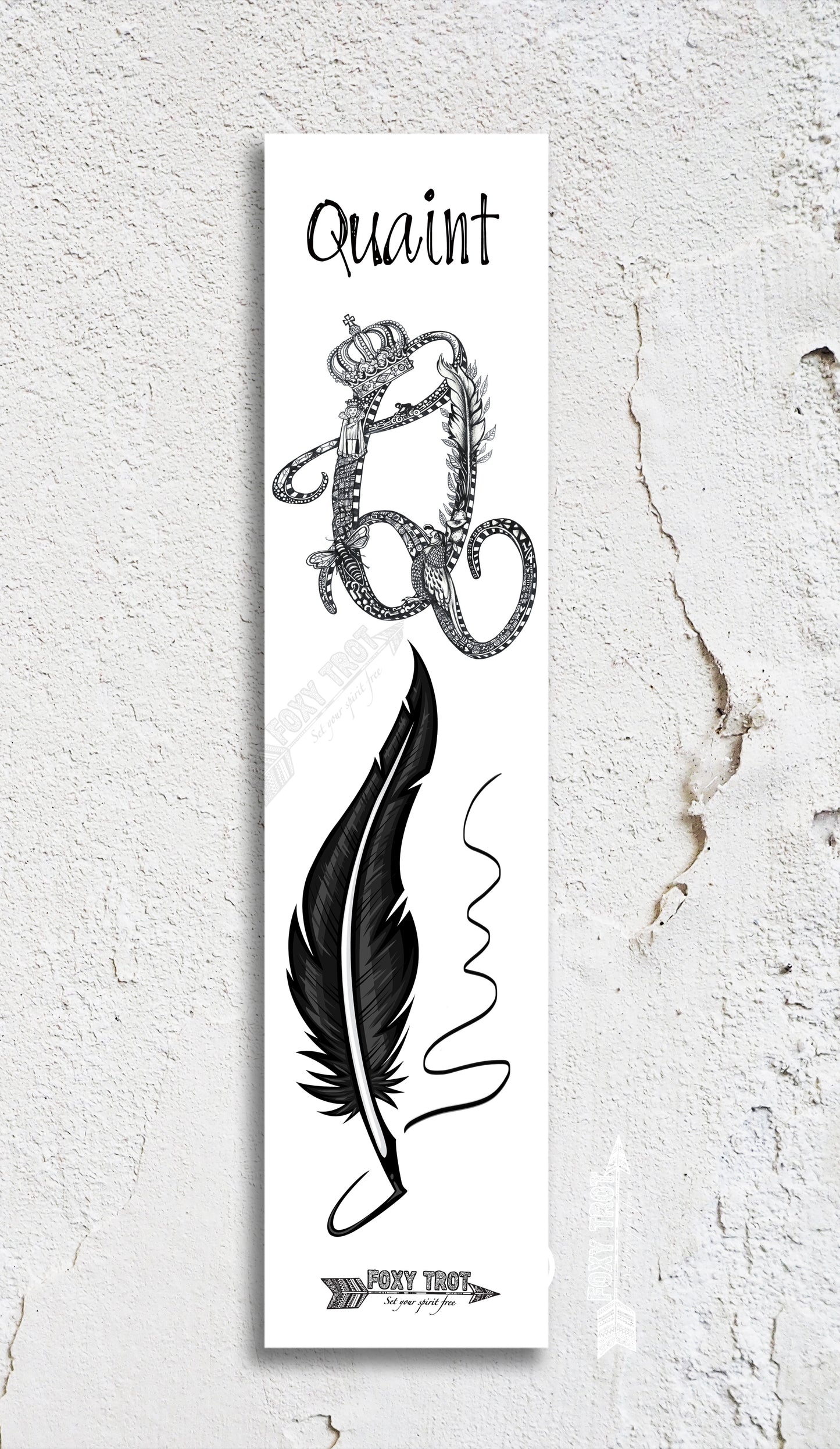 Inspirational Alphabet Bookmark Q
