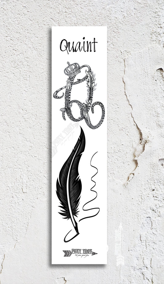 Inspirational Alphabet Bookmark Q