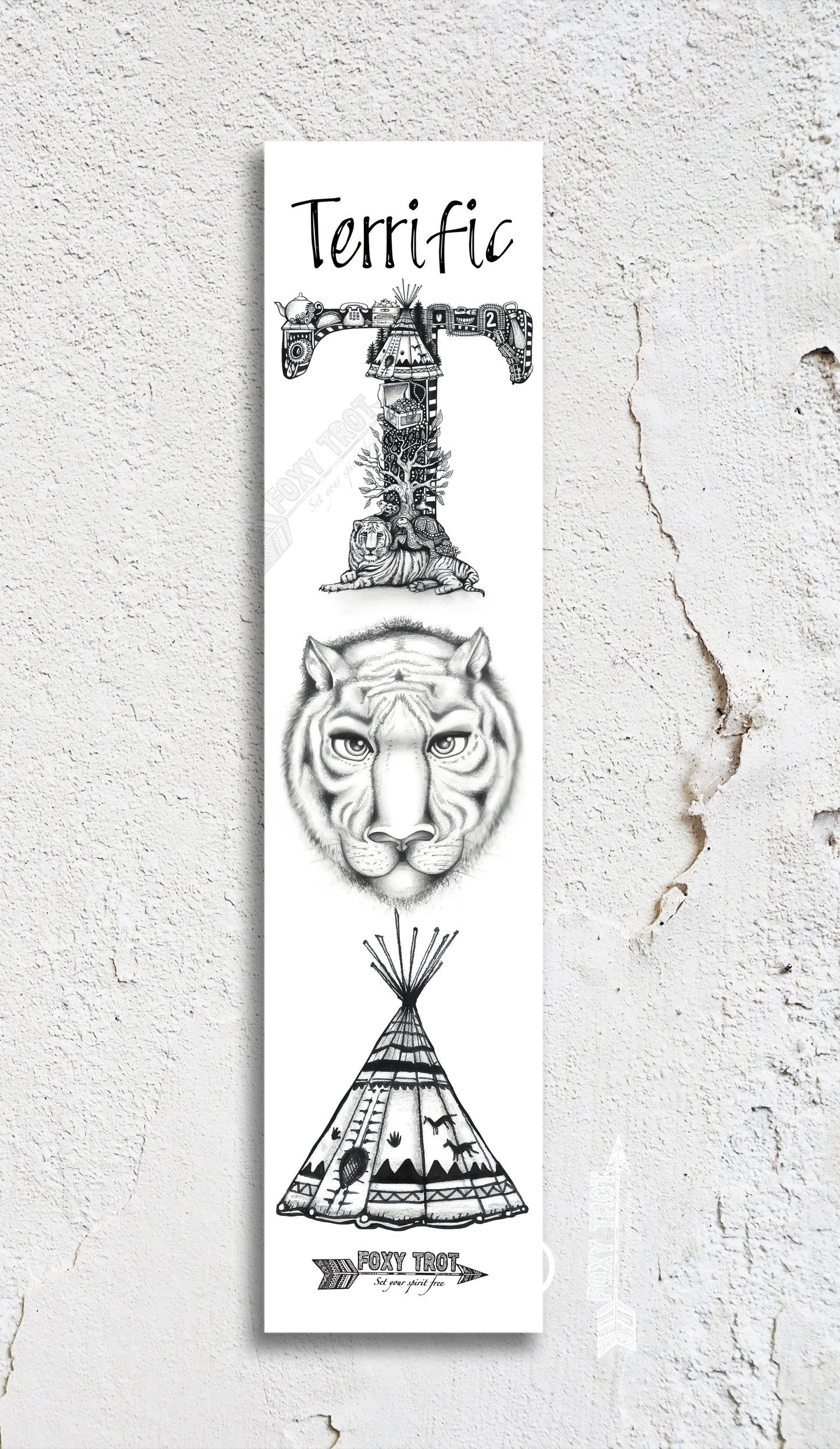 Inspirational Alphabet Bookmark T