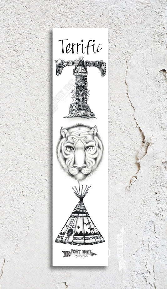 Inspirational Alphabet Bookmark T