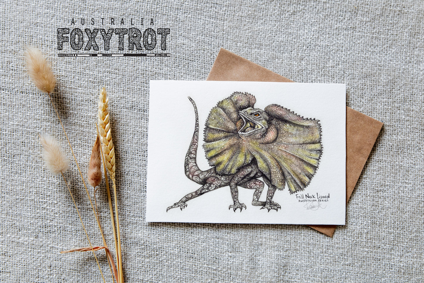 Frill Neck Lizard Card
