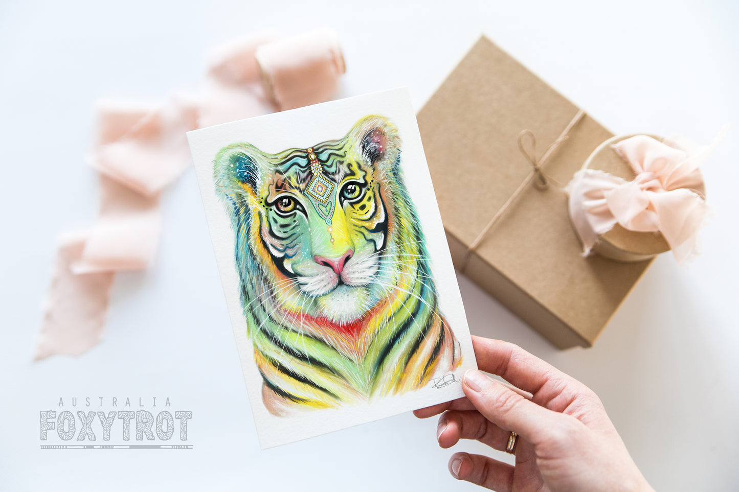Rainbow Tiger Card